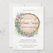 Wildblumen und Blueberry Rustikales Brautparty Einladung (Vorderseite)