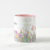 Wildblumen und Blumenkaffee Tasse (Zentrum)