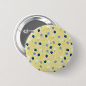 Wildblumen- und Brombeer-Blumenmuster Button (Vorne & Hinten)