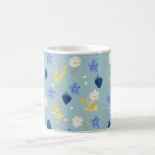 Wildblumen- und Brombeer-Blumenmuster Kaffeetasse (Mittel)