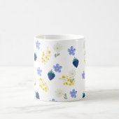 Wildblumen- und Brombeer-Blumenmuster Kaffeetasse (Mittel)