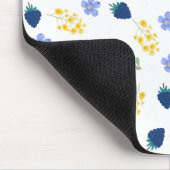 Wildblumen- und Brombeer-Blumenmuster Mousepad (Ecke)