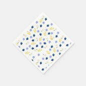 Wildblumen- und Brombeer-Blumenmuster Serviette (Ecke)