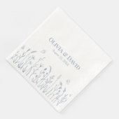 Wildblumen und Butterfiles Hochzeiten von Napkins Serviette (Ecke)