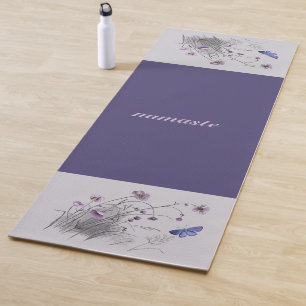 Wildblumen und Butterfly Yoga Mat Yogamatte