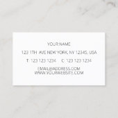 Wildblumen und ein Wagenheber Visitenkarte (Rückseite)