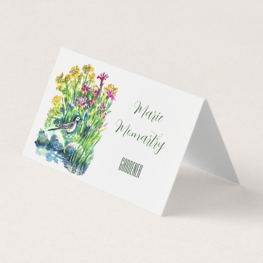 Wildblumen und ein Wagenheber Visitenkarten (Vorderseite)