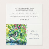 Wildblumen und ein Wagenheber Visitenkarten (Außenseite Aufgefaltet)