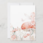 Wildblumen und Federn Babydusche Einladung (Rückseite)