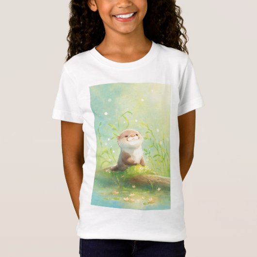 Wildblumen und Feuchtgebiete Eine Otter-Geschichte T-Shirt (Vorderseite)