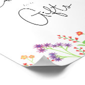 Wildblumen und Geschenke Babydusche Poster (Ecke)