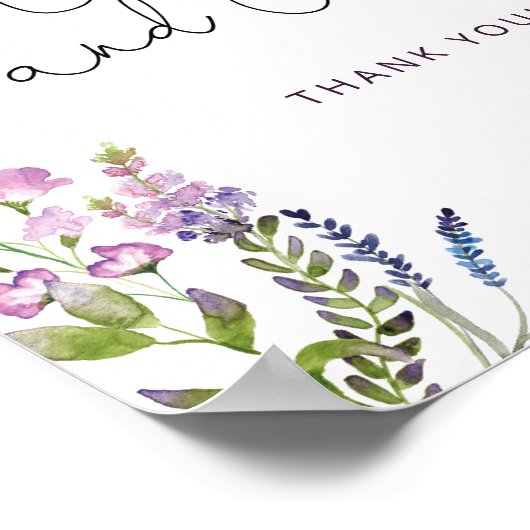 Wildblumen und Geschenkposter Poster (Ecke)