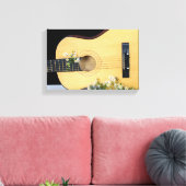 Wildblumen und Gitarre Leinwanddruck (Insitu (Wohnzimmer))