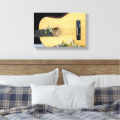 Wildblumen und Gitarre Leinwanddruck (Insitu (Schlafzimmer))