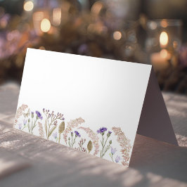 Wildblumen und Gräser Hochzeit im Herbst Platzkarte