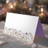Wildblumen und Gräser Hochzeit im Herbst Platzkarte