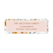 Wildblumen- und Grün-Rücksendetikett (Vorne)