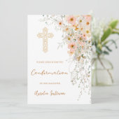 Wildblumen und Grünbestätigung Einladung (Stehend Vorderseite)