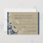 Wildblumen und Hochzeitsreaktion RSVP Karte (Vorderseite)