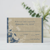 Wildblumen und Hochzeitsreaktion RSVP Karte (Stehend Vorderseite)