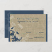 Wildblumen und Hochzeitsreaktion RSVP Karte (Vorne/Hinten)