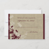 Wildblumen und Hochzeitsreaktion RSVP Karte (Vorderseite)