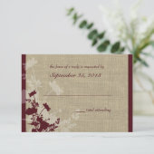 Wildblumen und Hochzeitsreaktion RSVP Karte (Stehend Vorderseite)