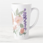 Wildblumen und Honigbienen Personalisiert Milchtasse (Rechts)