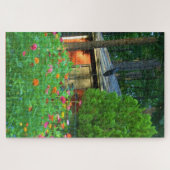 Wildblumen und Hütte Puzzle (Horizontal)