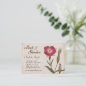 Wildblumen und Insekten von Nature Lover Visitenkarte (Stehend Vorderseite)