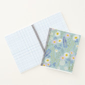 Wildblumen und Kariertes SpiralNotebook Notizblock (Innenseite)