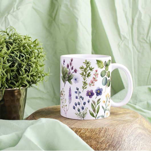 Wildblumen und Kräuter Jumbo-Tasse