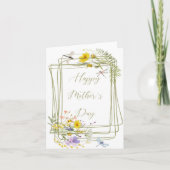 Wildblumen und Libellen Muttertag Karte (Vorderseite)