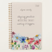 Wildblumen und positive Bejahung Personalisiert Planer (Vorderseite)