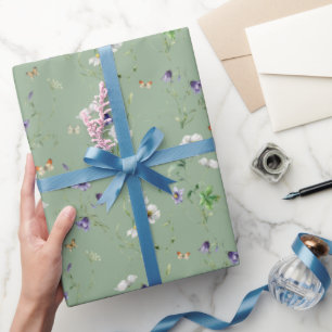 Wildblumen und Schmetterlinge auf dem Schlachtfeld Geschenkpapier