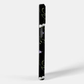 Wildblumen und Schmetterlinge auf Schwarz Case-Mate iPhone Hülle (Rückseite / Rechts)