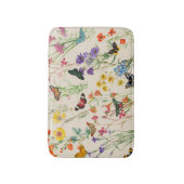 Wildblumen und Schmetterlinge Blumengarten Badematte (Vorderseite Vertikal)