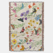 Wildblumen und Schmetterlinge Blumengarten Decke (Vorderseite Vertikal)