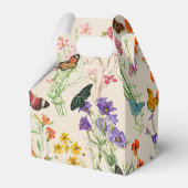 Wildblumen und Schmetterlinge Blumengarten Geschenkschachtel (Rückseite)