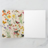 Wildblumen und Schmetterlinge Blumengarten Karte (Innenseite)