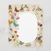 Wildblumen und Schmetterlinge Blumengarten Mitteilungskarte (Vorne/Hinten)