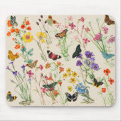 Wildblumen und Schmetterlinge Blumengarten Mousepad (Vorne)