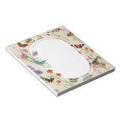 Wildblumen und Schmetterlinge Blumengarten Notizblock (angewinkelt)