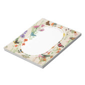 Wildblumen und Schmetterlinge Blumengarten Notizblock (Rotiert)