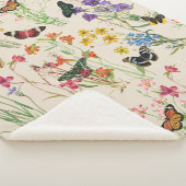Wildblumen und Schmetterlinge Blumengarten Sherpadecke (3/4)