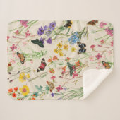 Wildblumen und Schmetterlinge Blumengarten Sherpadecke (Vorderseite (Horizontal))