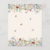 Wildblumen und Schmetterlinge Brautparty (Rückseite)