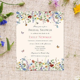 Wildblumen und Schmetterlinge Brautparty