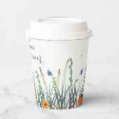 Wildblumen und Schmetterlinge Brautparty   Pappbecher (Links)