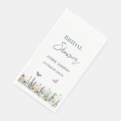 Wildblumen und Schmetterlinge Brautparty Party Serviette (Ecke)